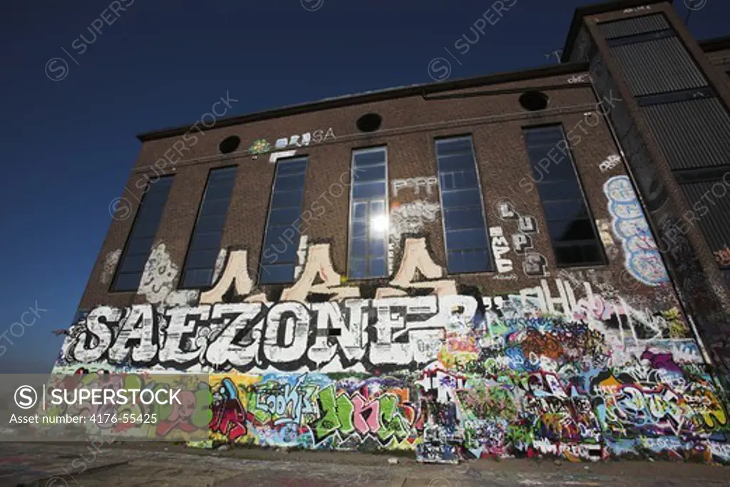 Building with grafitti, Gothenburg (Göteborg), Swed