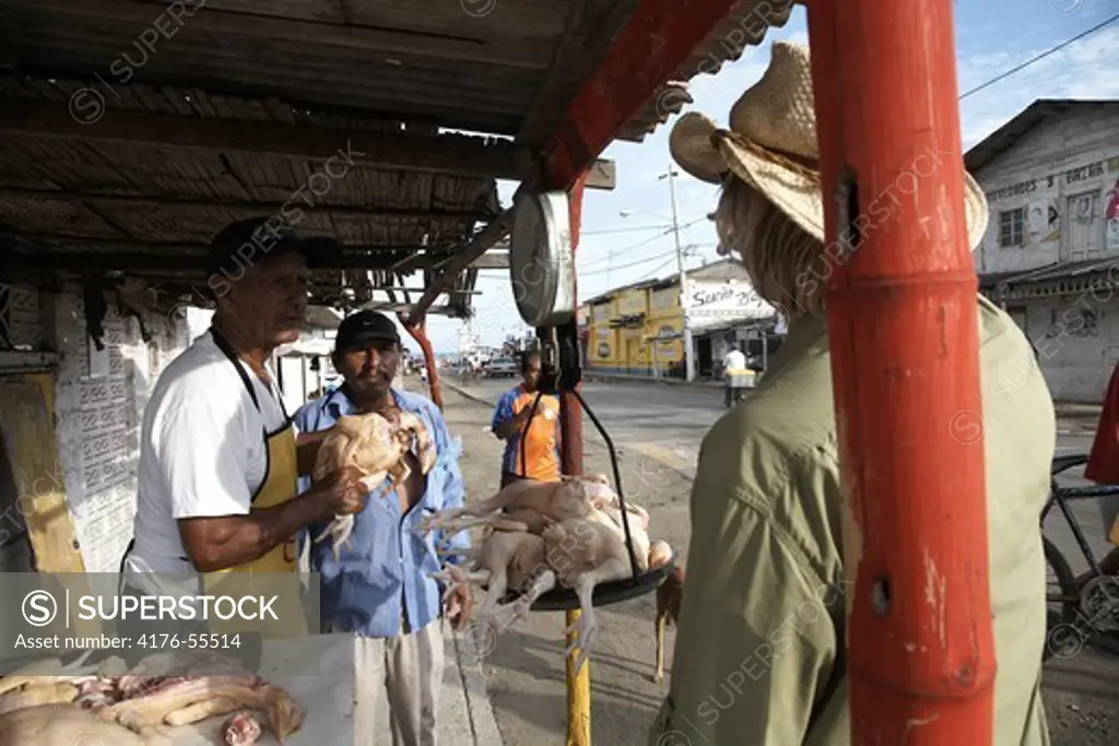 Dan T Cook world traveler is buing turkey in Equador