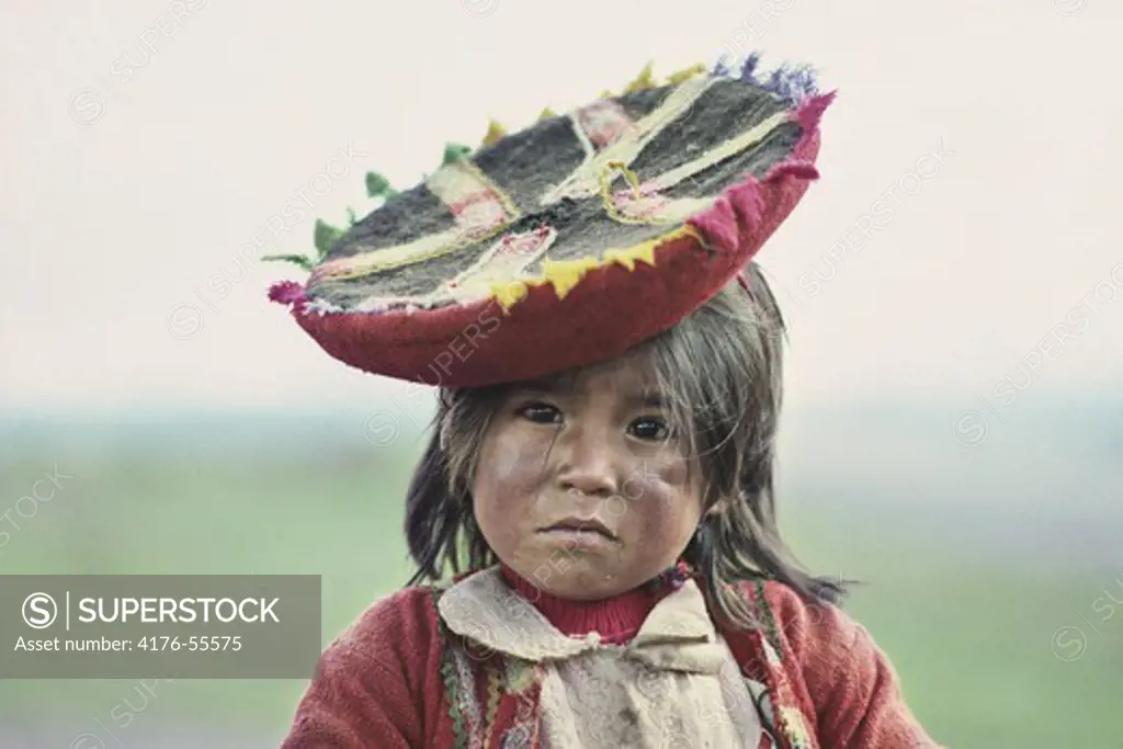 Indianflicka i Cusco Peru