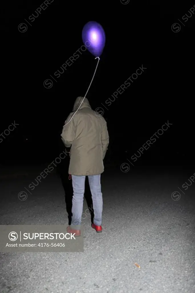 A young women with balloon, Sweden.