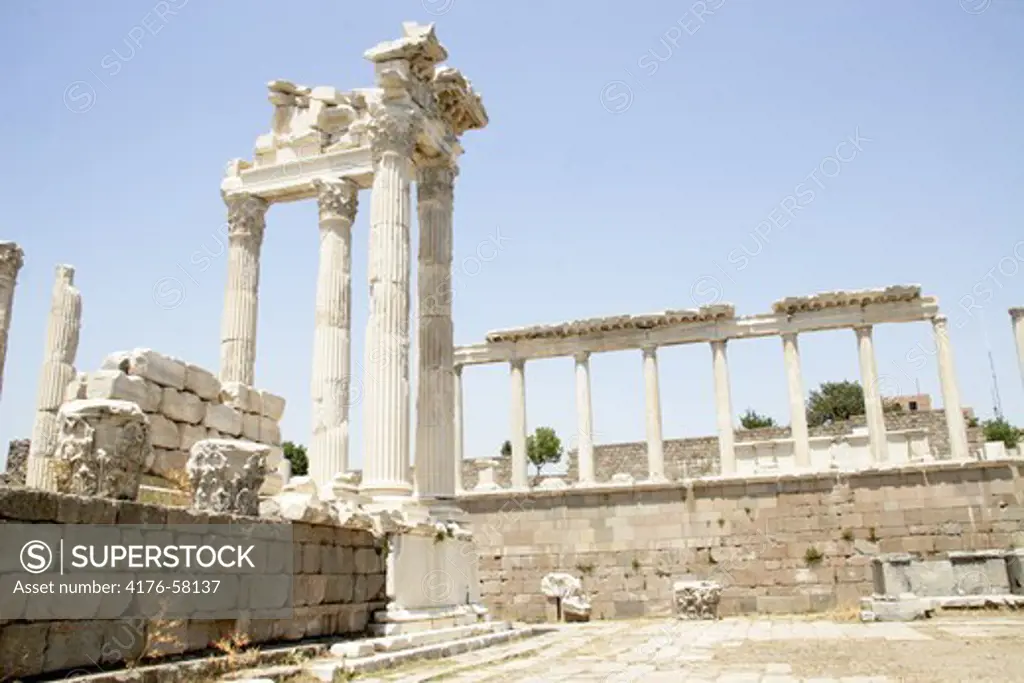 Ruins in Acropolis. Bergama (Pergamon) West Turkey