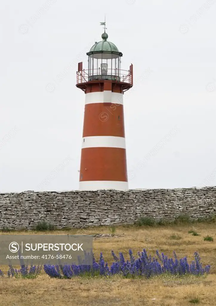 Lighthouse in Närsholmen, Gotland, Sweden