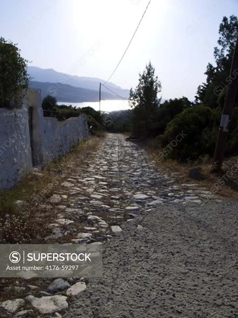 Stony road at Samos