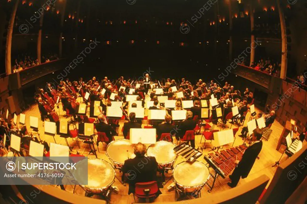 Stockholm Philharmonic Orchestra performing in Stockholm Concert House