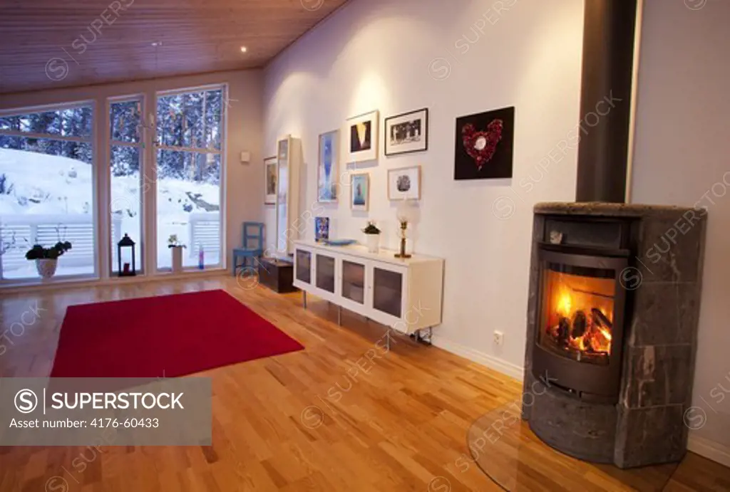 Interior of a modern Scandinavian home, Eskilstuna,