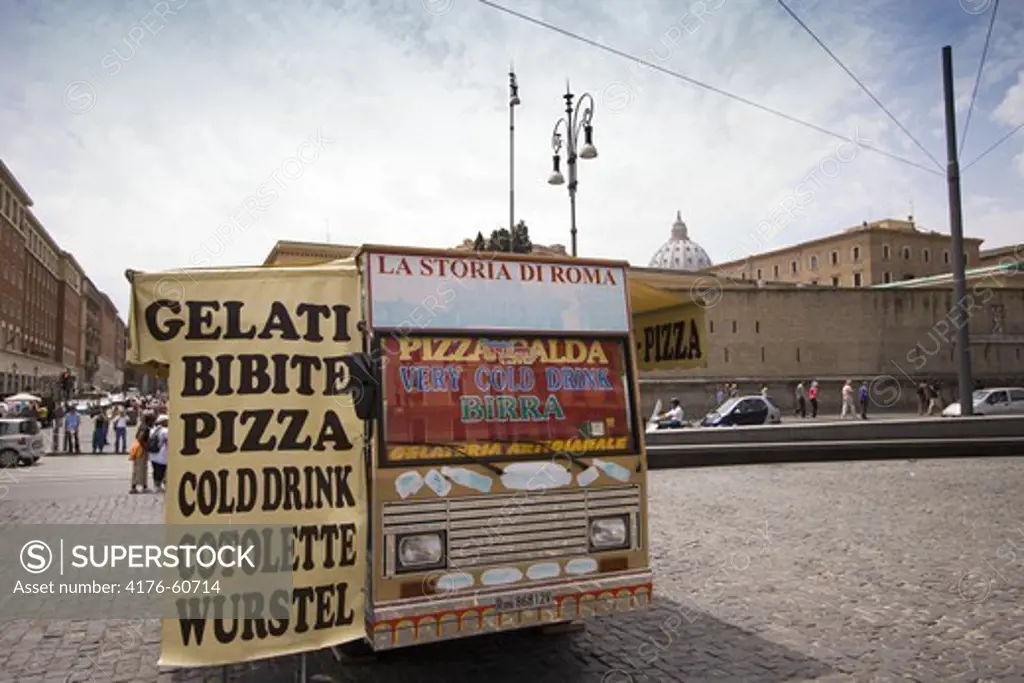 Icecream truck in Rome, Italy