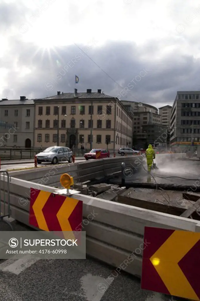 roadwork, Gothenburg, Sweden