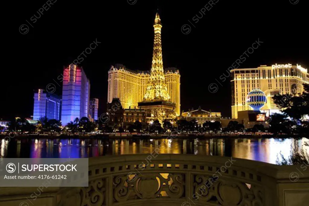 Three big hotels, Las Vegas, Nevada, USA