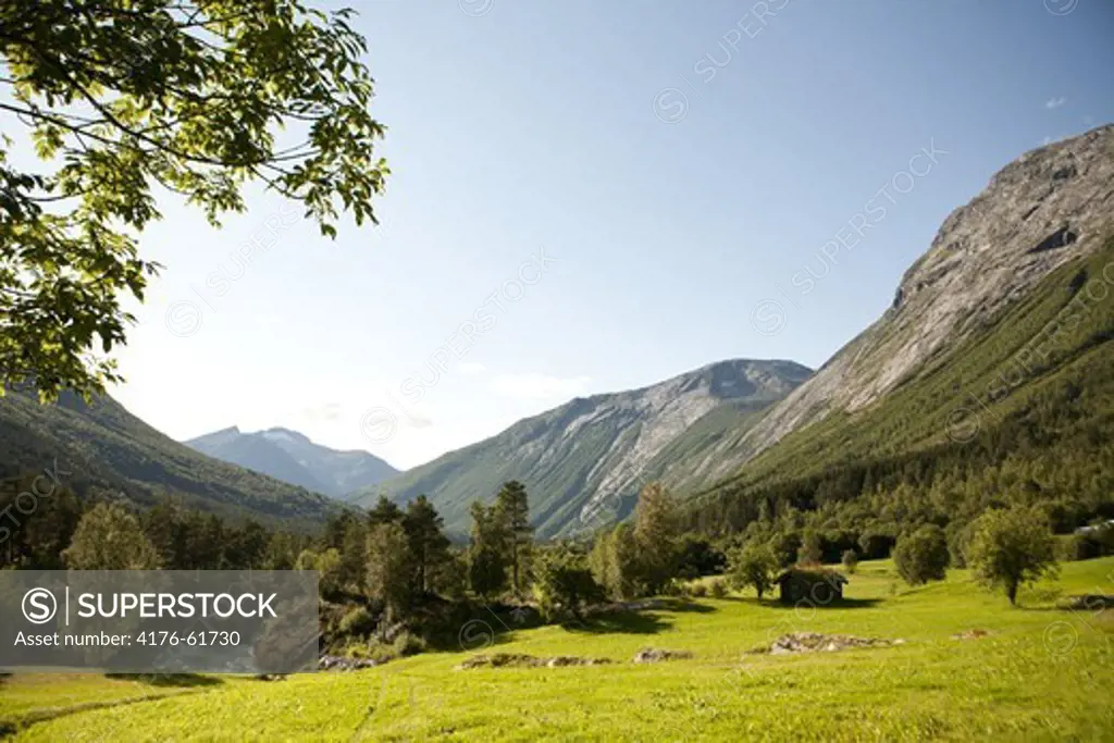 Green valley, Valldal, Norway