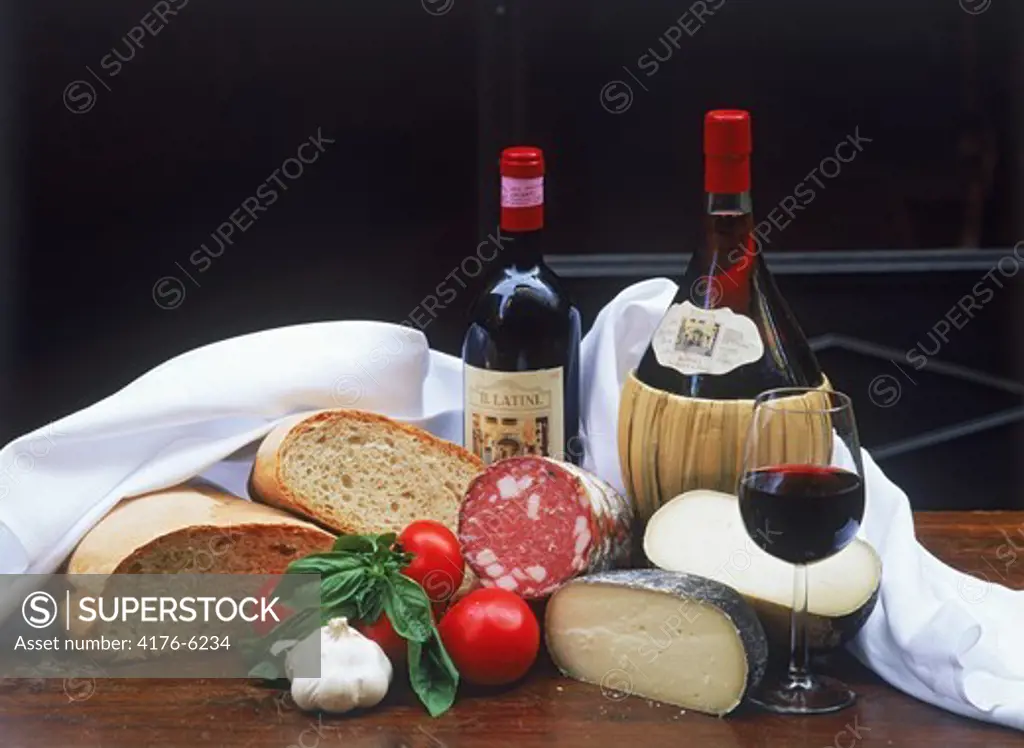 Food and wines of Tuscany Italy