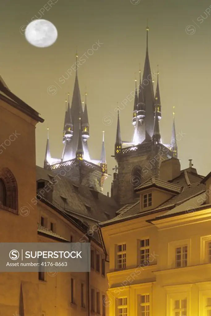 Czech Republic, Prague - Low angle view of a church
