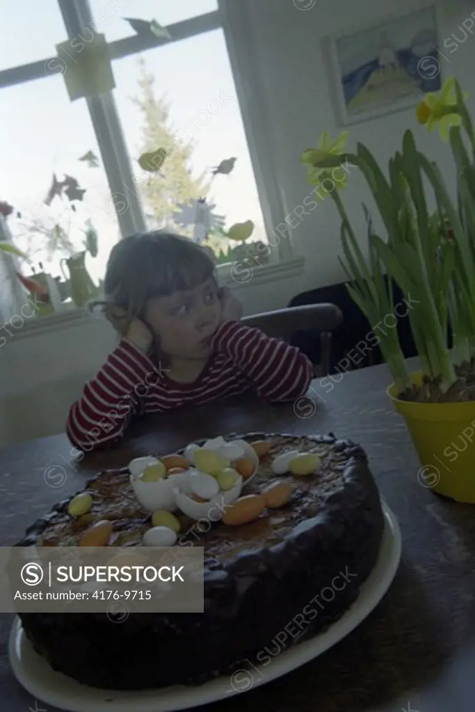 An Easter pie and a sad girl. Sweden