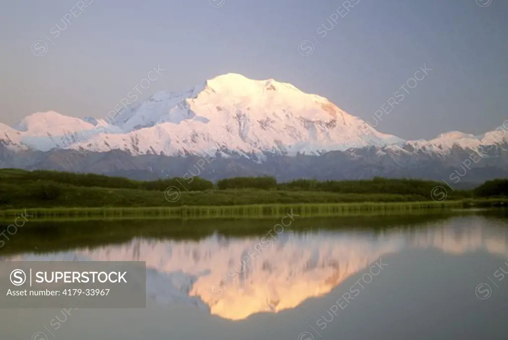 Mt. McKinley Alpine Glow & Reflection Denali Natl Park - Alaska