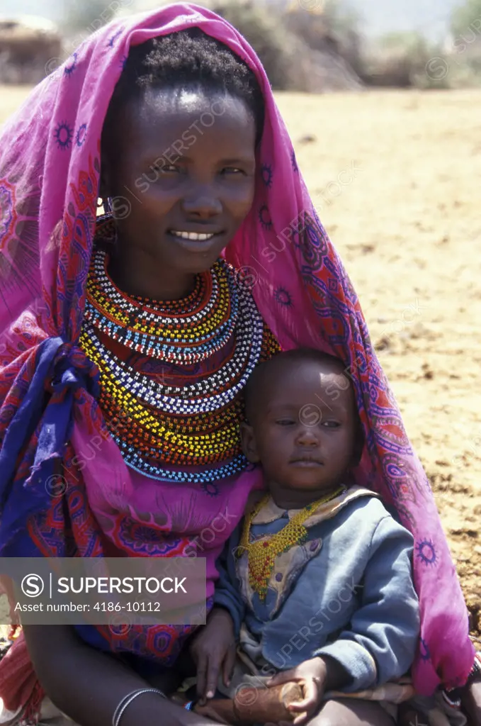 Kenya Samburu Woman And Child