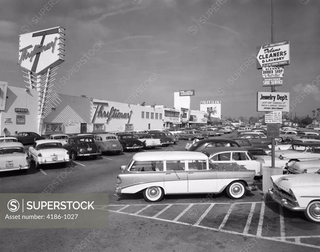 1950S Shopping Center Parking Lot