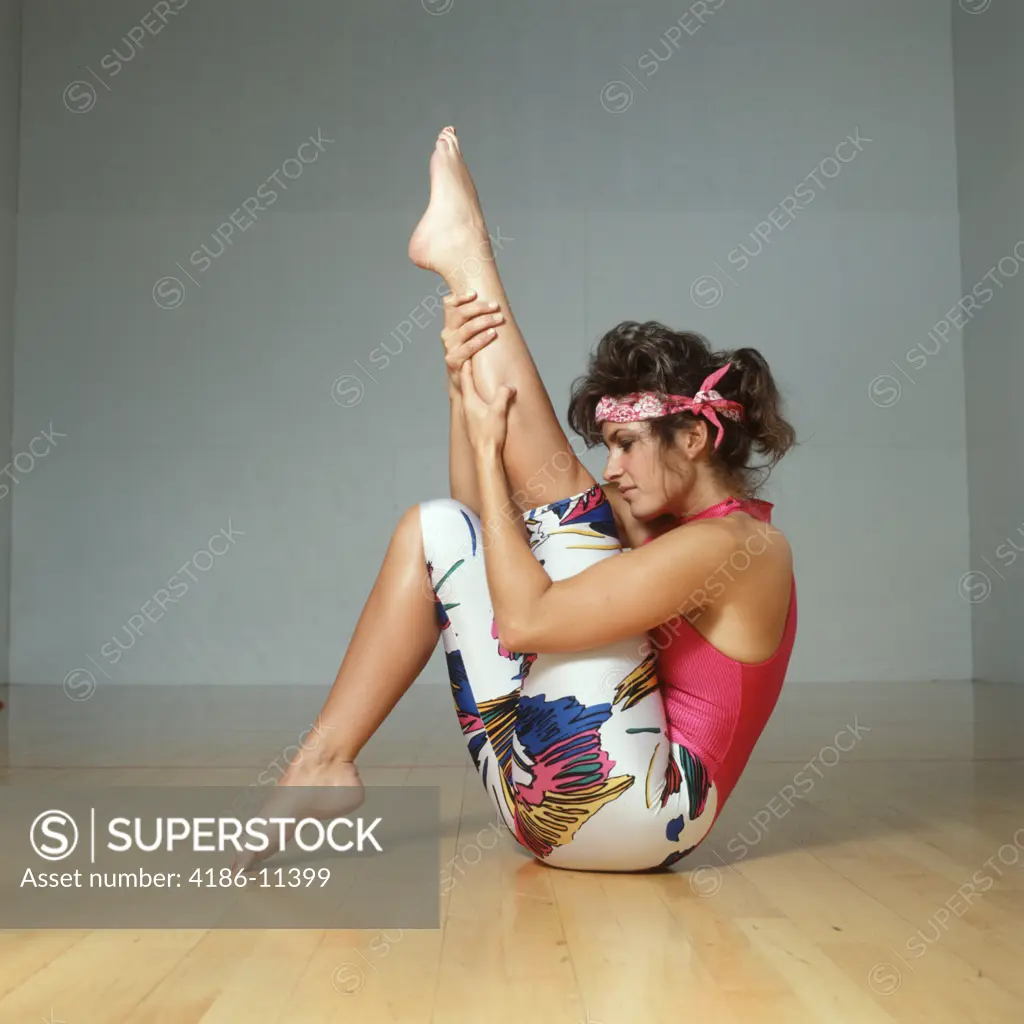 1980S Woman Exercising Stretching