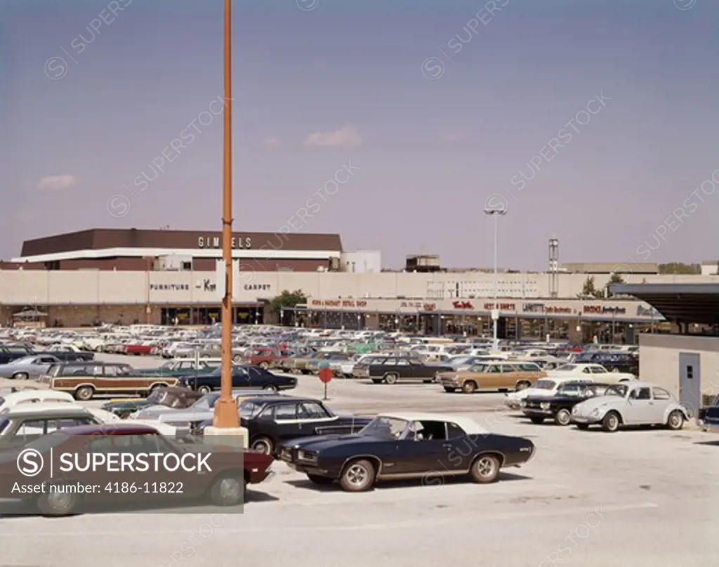 1960S King Of Prussia Shopping Center Mall Parking Lot Pennsylvania Pa Gimbels Stores Retail Business