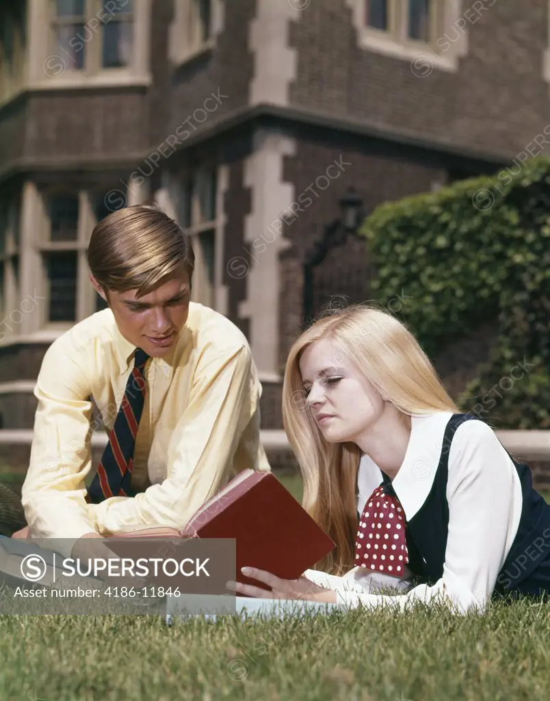 Man & Woman Reading Outdoor