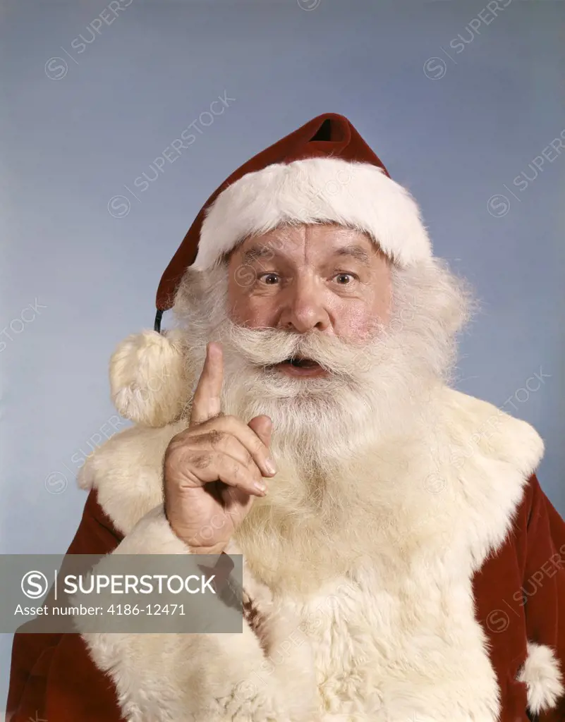 1960S Santa Claus Pointing His Finger Have You Been Naughty Nice