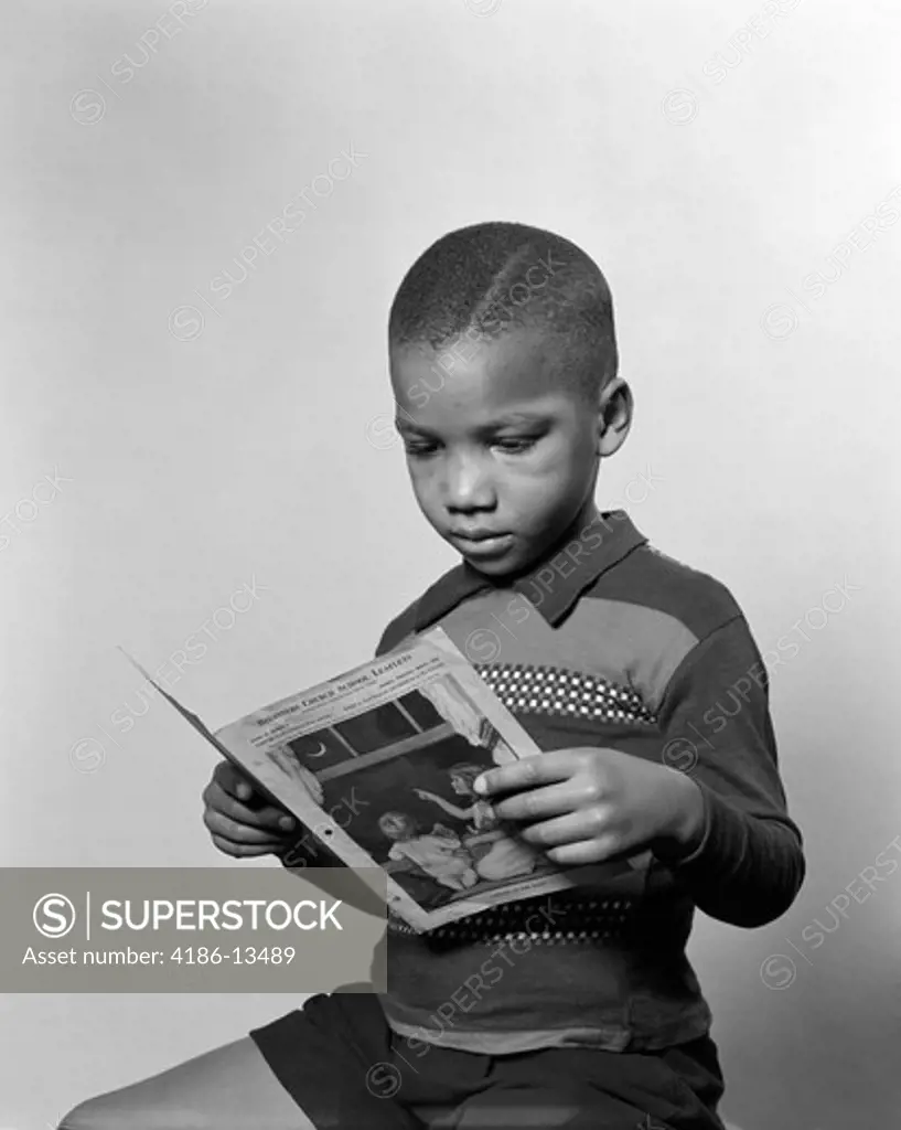 Portrait Boy Child African American Retro 1950S