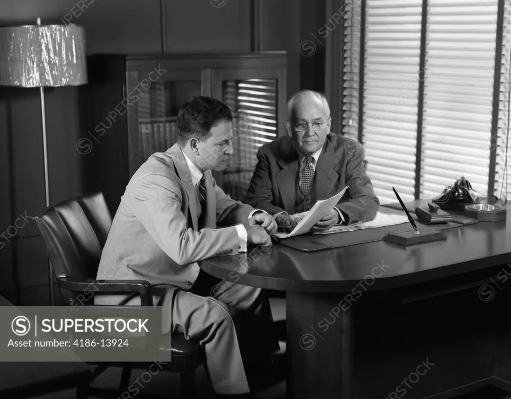 1950S Men Meeting Business Suits