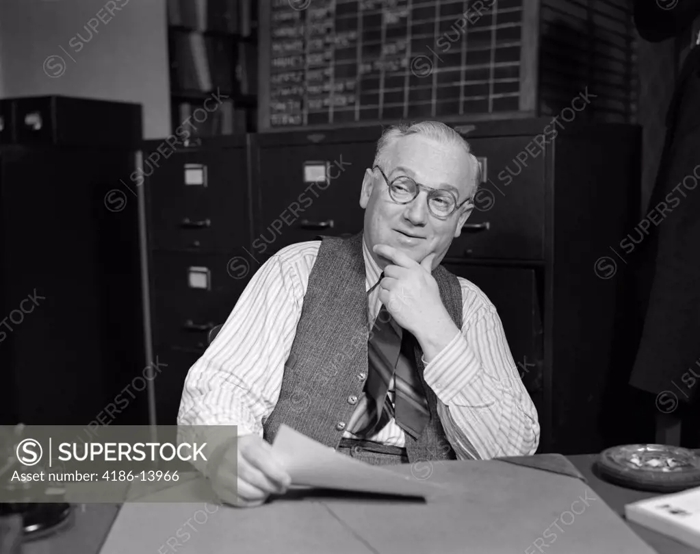 1940S Man Desk Decision File Cabinets