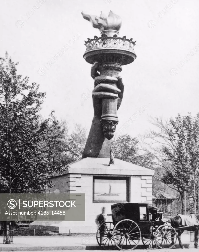 1880S Statue Of Liberty Torch On Display Madison Square New York City Usa