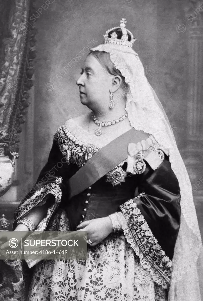 Portrait Profile Queen Victoria Ruled From 1837 - 1901 England British Empire Victorian Era