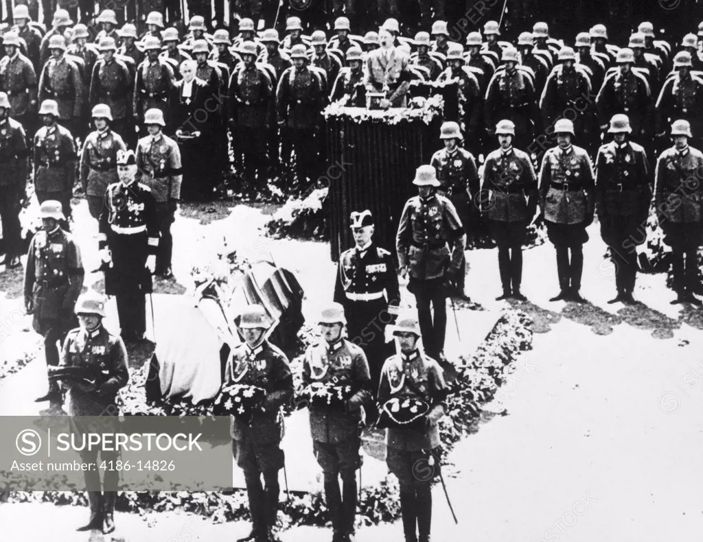 1930S German Troops In Formation State Funeral Of General Paul Von Hindenburg August 1934