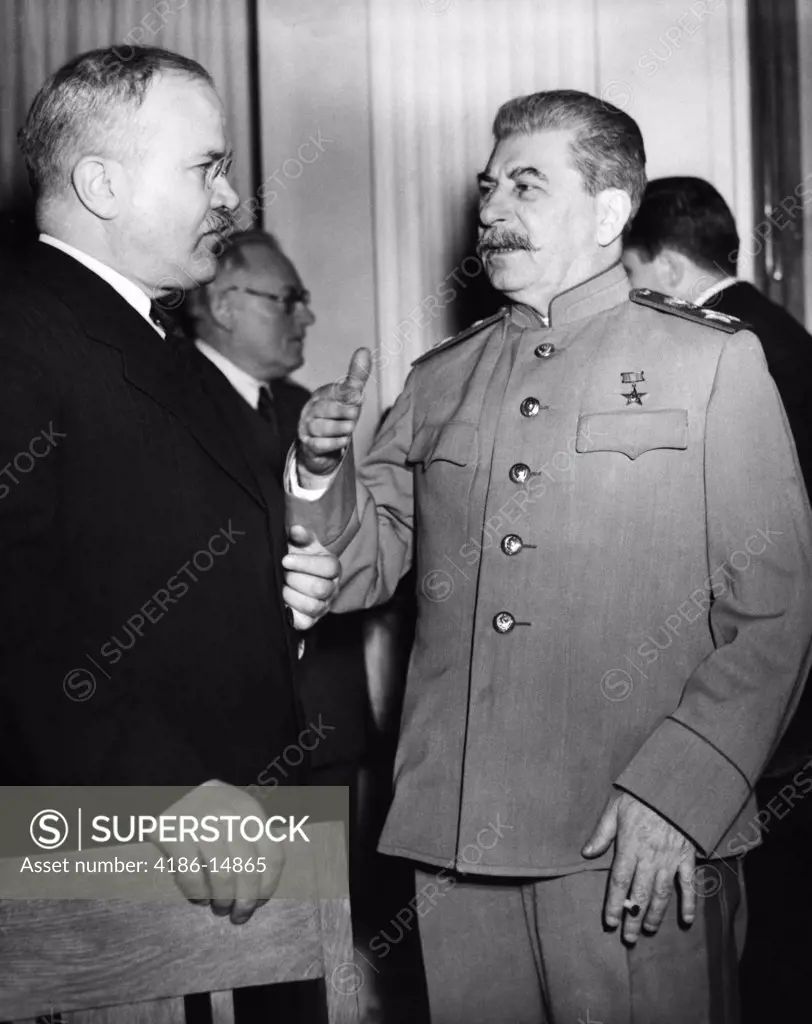 1940S Josef Stalin Russian Leader With Molotov Yalta Conference February 1945
