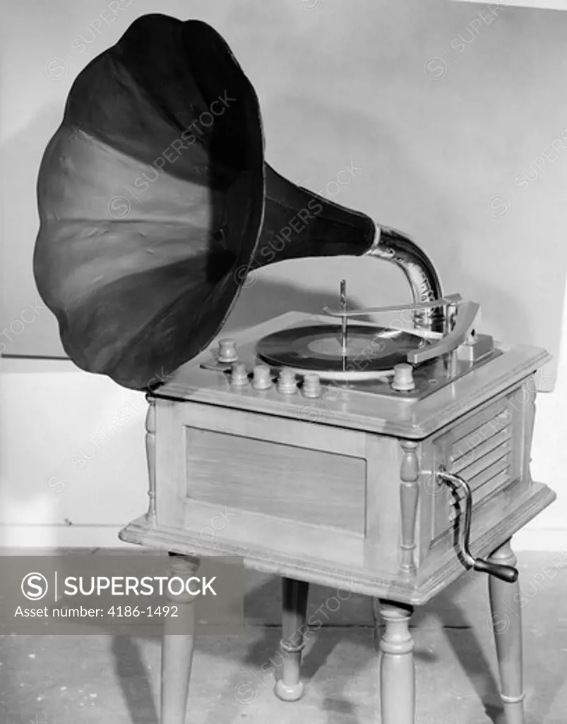 1950S Vintage Gramophone Converted To A Freestanding Piece Of Furniture