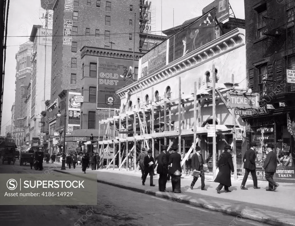 1915 1916 New York City Haymarket Theater Becomes Movie House End Of The Tenderloin 6Th Avenue And 30Th Street
