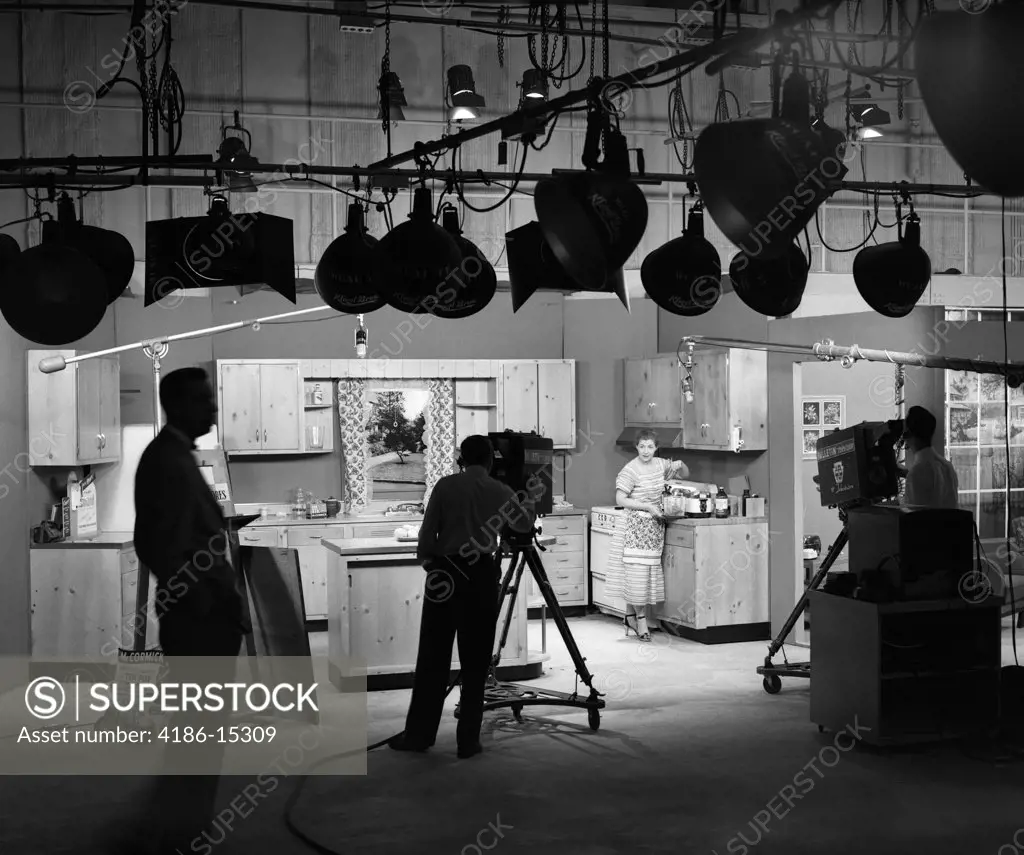 1950S Behind The Scenes Of Filming A Cooking Show