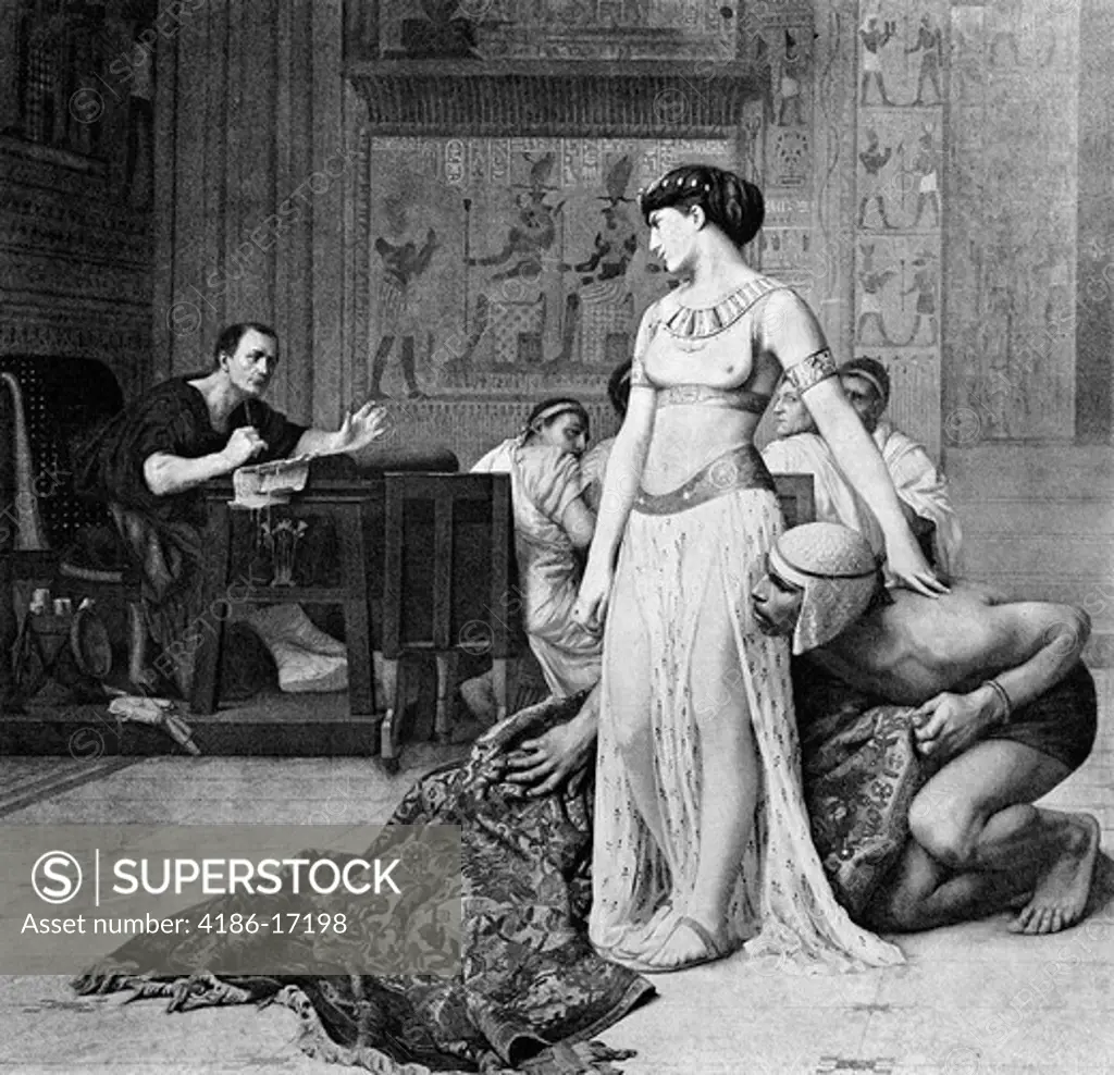 Cleopatra And Caesar Illustration