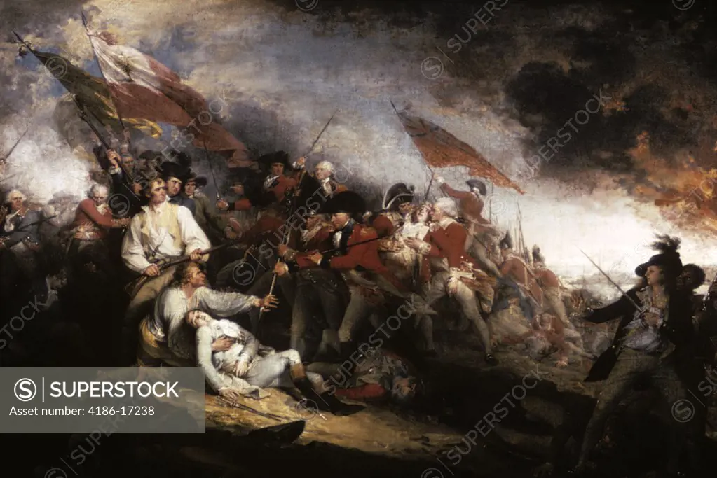 John Trumbull Oil Painting Of The Death Of General Warren At The Battle Of Bunker Hill