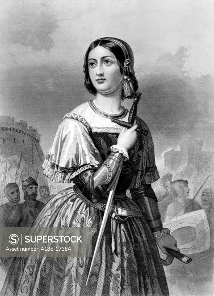 1400S 1430S Joan Of Arc Maid Of Orleans Military Leader Heroine Holding Sword