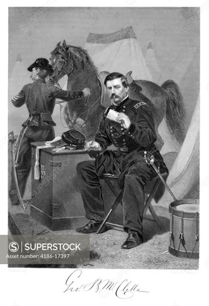 1800S 1865S General George Brinton Mcclellan Union Army During The American Civil War
