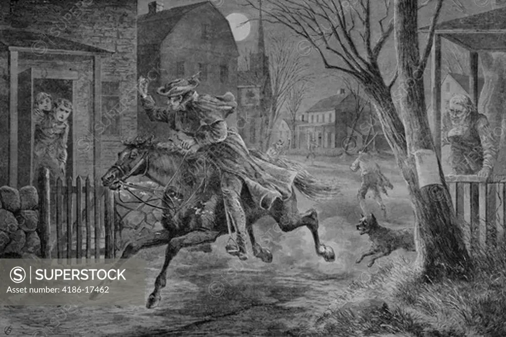 1770S Midnight Ride Of Paul Revere April 19, 1775
