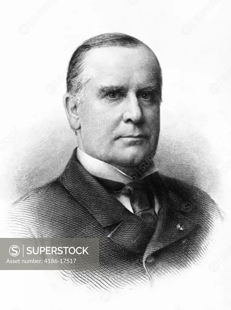 1890S 1900S Portrait Of William Mckinley 25Th President Of The Unted States Killed By Assassin'S Bullet 1901