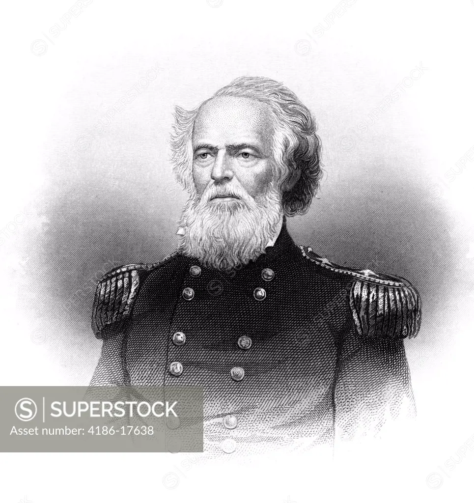 1800S 1860S Portrait Joseph K Mansfield Brigadier General Union Army Was Killed September  18 1862 Battle Of Antietam