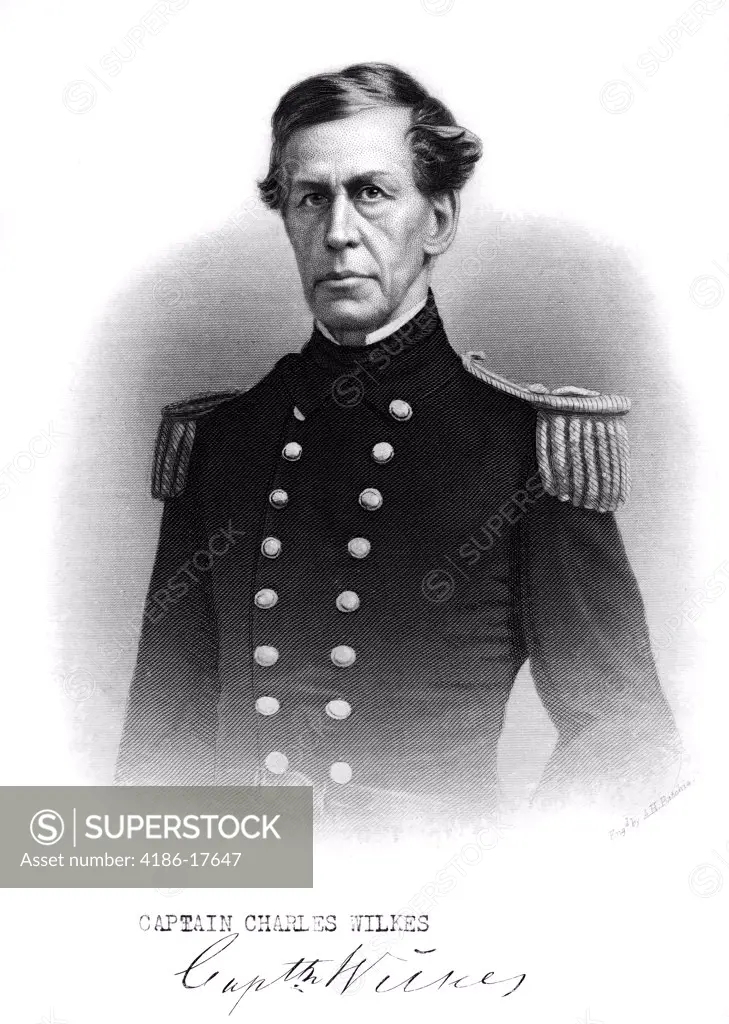 1800S 1860S Portrait Captain Charles Wilkes Usn Of Uss San Jacinto Stopped British Ship Trent And Arrested Slidell And Mason Confederate Commissioners