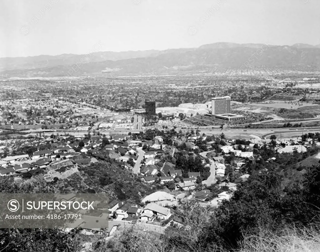 1940s VIEW OVERLOOKING UNIVERSAL CITY CA USA