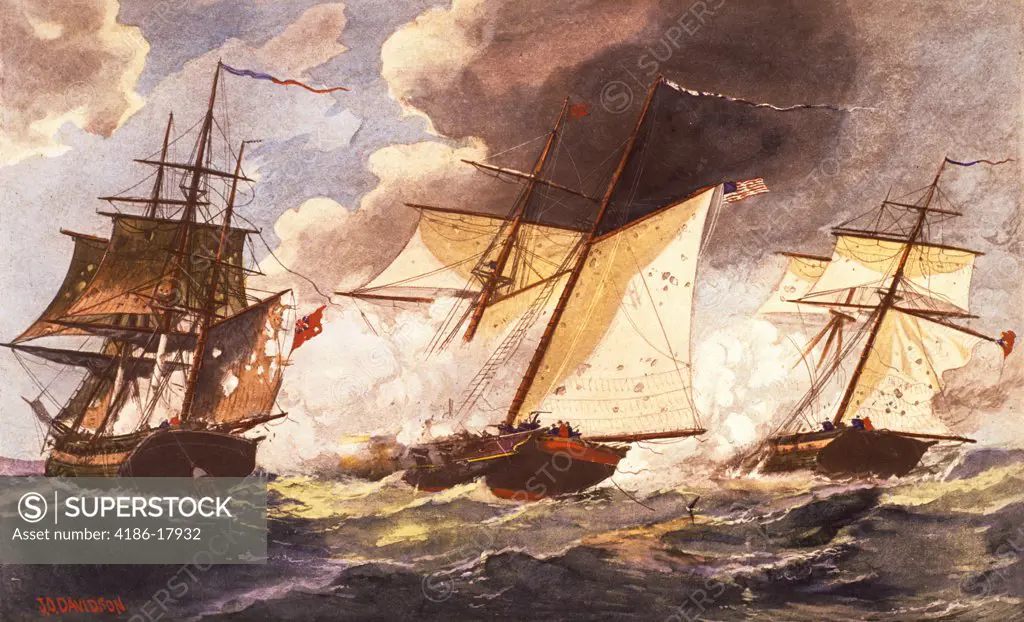 1800s WAR OF 1812 USS PRIVATEER DOLPHIN CAPTURES HMS HEBE AND BRIG 3 BROTHERS JANUARY 25 1813