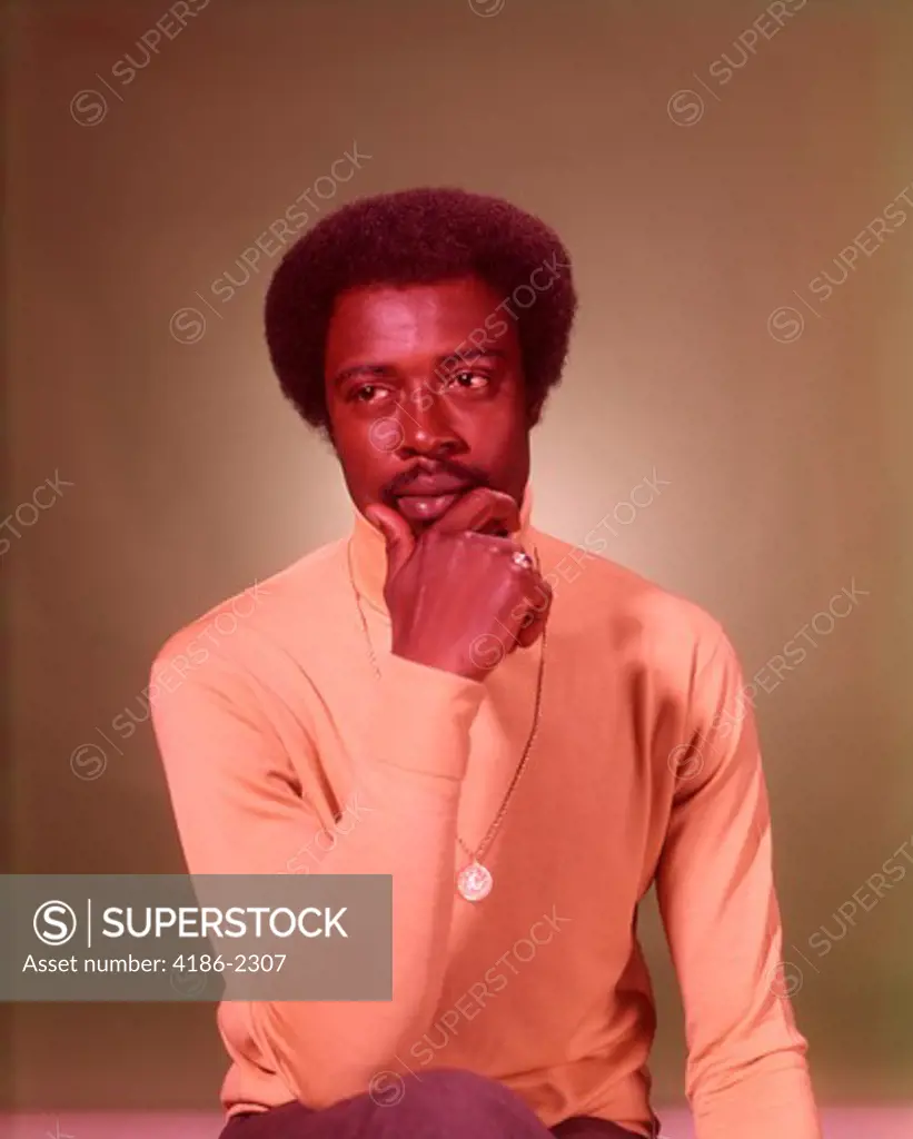 1960S Portrait Thoughtful African American Man