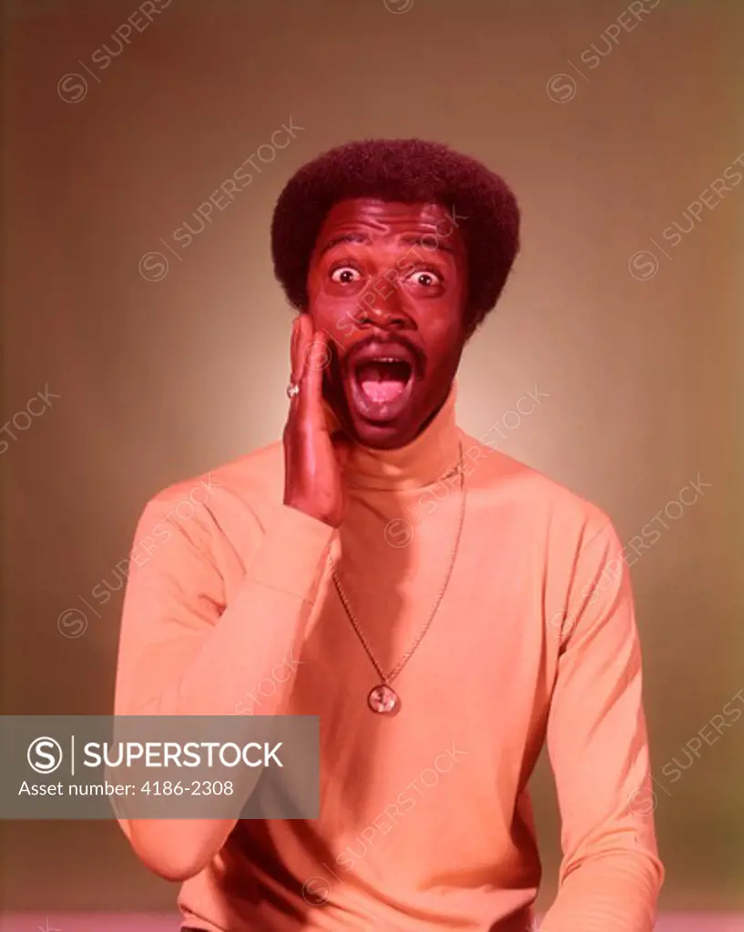 1960S Portrait African American Man With Funny Expression