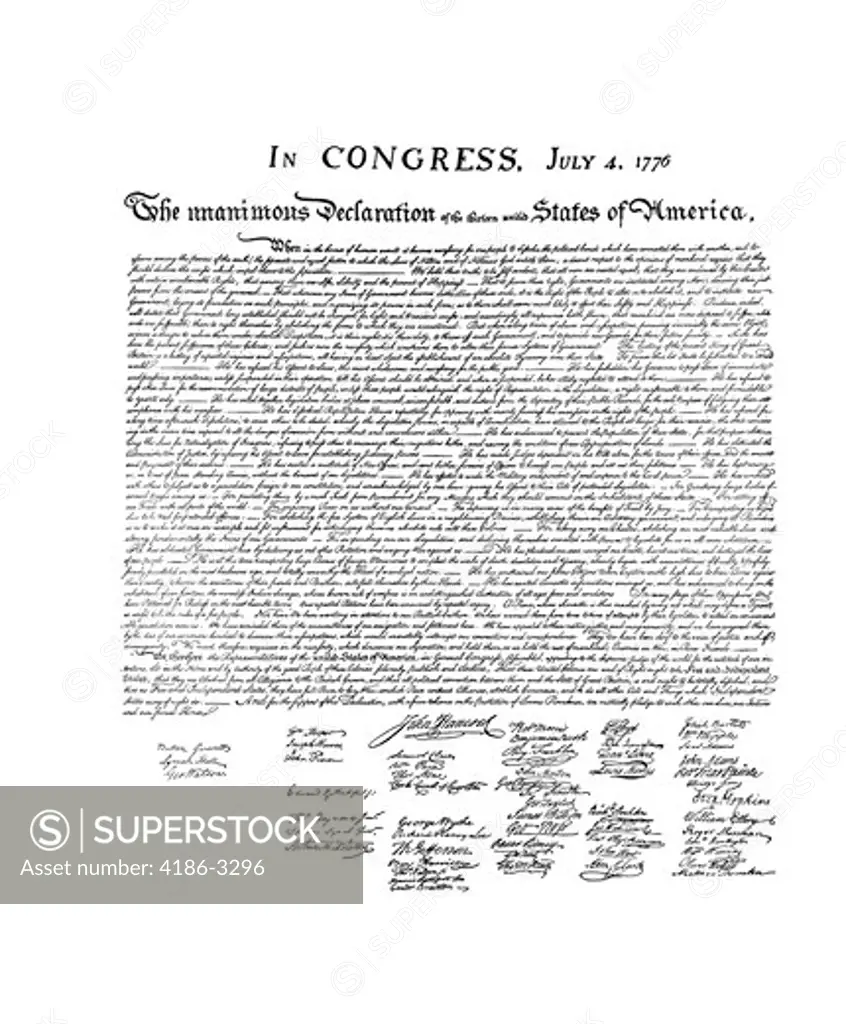 Declaration Of Independence 4Th Of July 1776