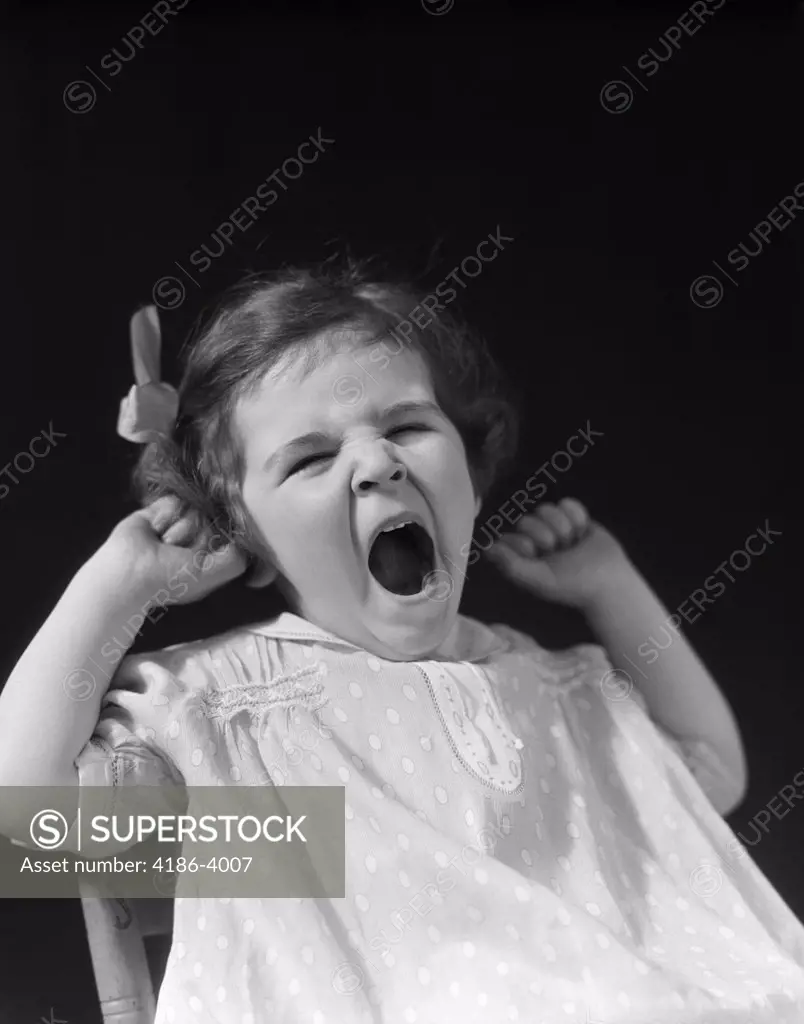 1930S Little Girl Yawning