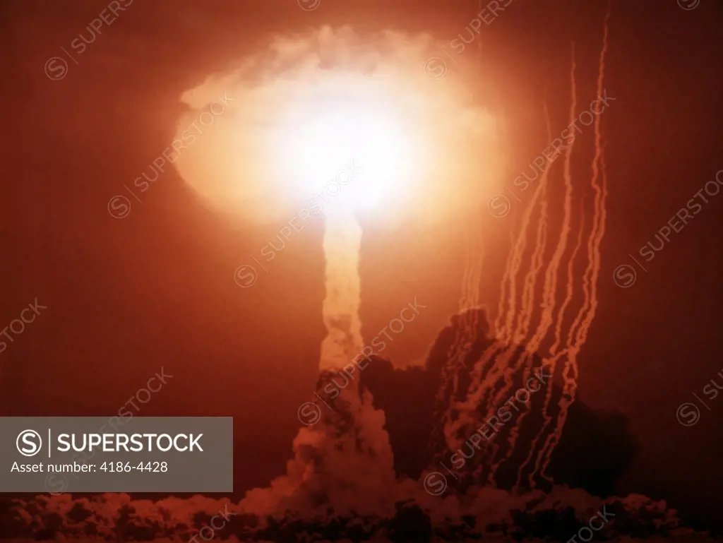 1950S Atom Bomb Mushroom Cloud Explosion