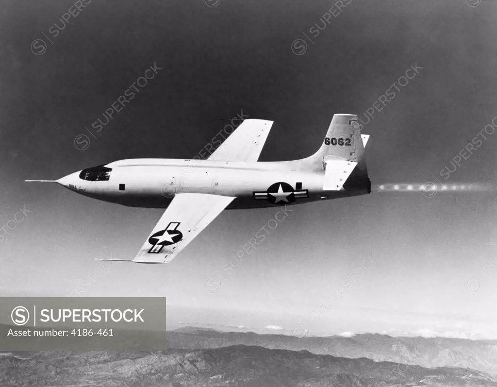 1940S 1950S Bell X-1 Us Air Force Supersonic Plane Designed For Maximum Speed Of 1700 Mph In Flight