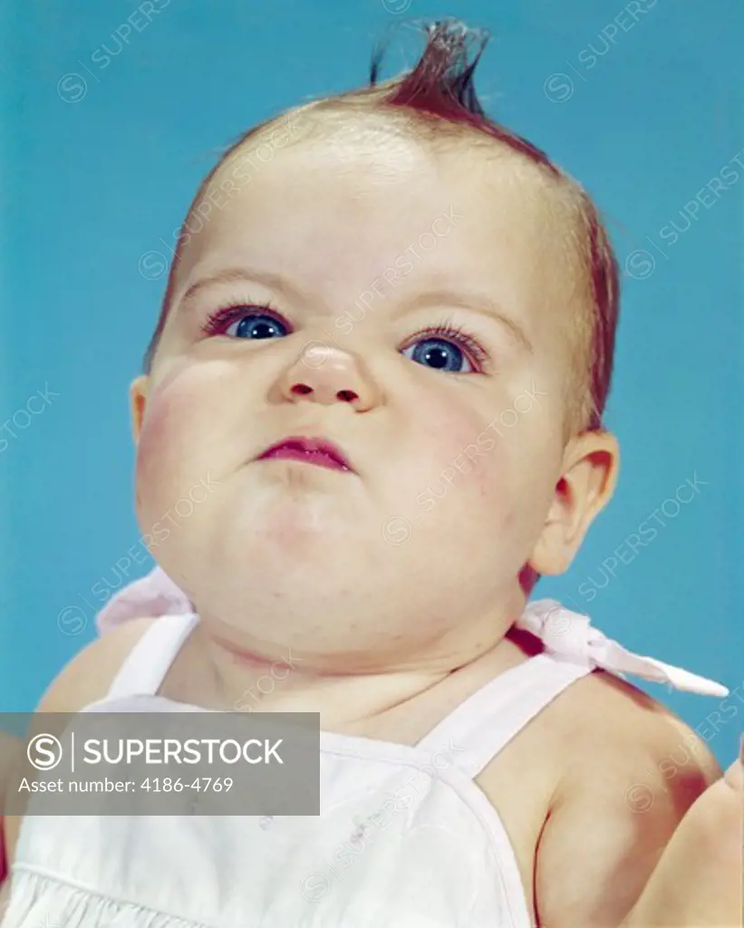 1960S Baby Portrait Making Funny  Facial Expression
